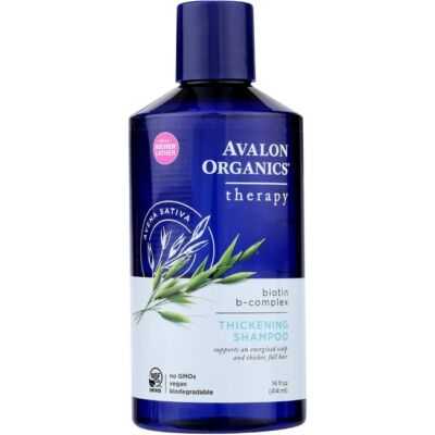 Avalon Organics Biotin B-Complex Утолщающий шампунь 14 жидких унций Liq