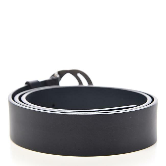 Pre-owned Gucci 546389 Interlocking Leather Belt Black - Size 100