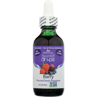 Ягодная жидкость Wisdom Natural Sweetleaf Sweet Drops со стевией, 2 жидких унции Liq