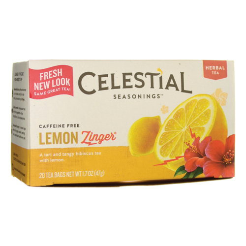 Celestial Seasonings Травяной чай с лимоном и имбирем - без кофеина, 20 пакетиков (пакетиков)