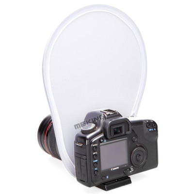 White Mini Round Lens Mount Soft Diffuser Reflector For Camera Flash Speedlite