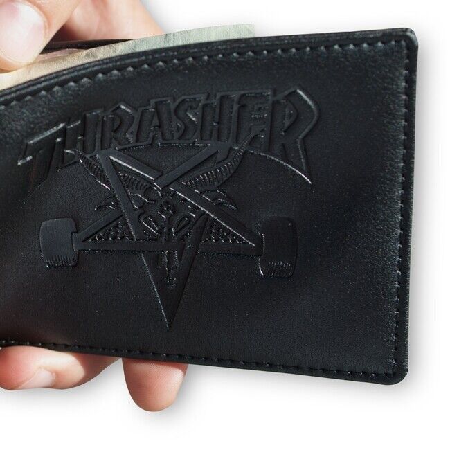 Thrasher Skateboard Magazine Skategoat Leather Wallet