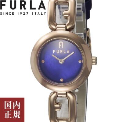 Pre-owned Furla []  Arco Chain Blue Quartz 25mm Watch Ww00015014l3 Women's Japan