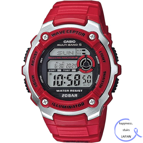 CASIO WAVE CEPTOR WV-200A デジタル腕時計 WV200A-1AV | Black Digital Watch | CASIO