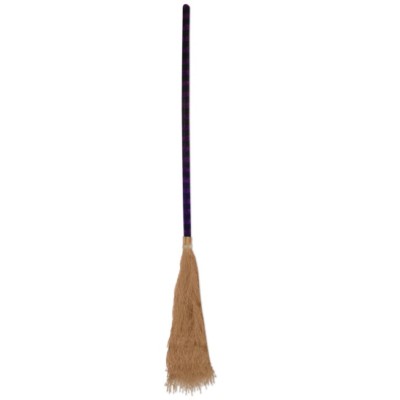 Witch's Broom w/Glitter Handle 42'' Black Purple Witch Costume Prop Halloween