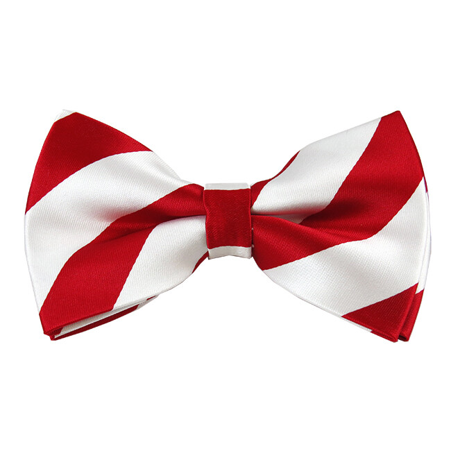 Romario Manzini® Men's collegiate Stripe Pre-Tied Bow Tie (23 colors)