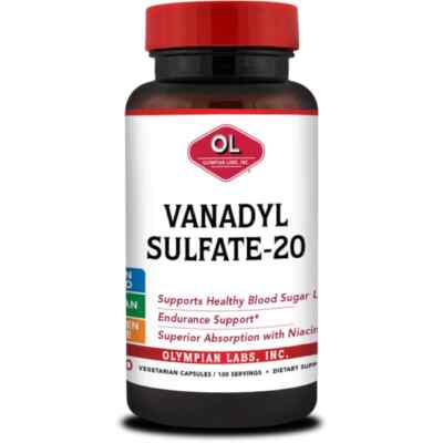 Olympian Labs Vanadyl Sulfate-20 20 мг 100 растительных капсул