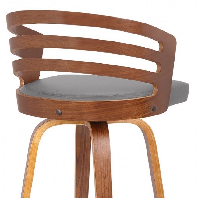 Mid-Century Swivel Barstool Counter Height Bar Stool Upholstered Jayden 26