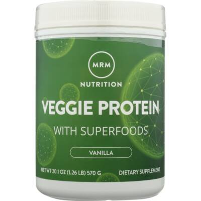 MRM Nutrition Veggie Protein with Superfoods - Vanilla 20.1 oz Pwdr
