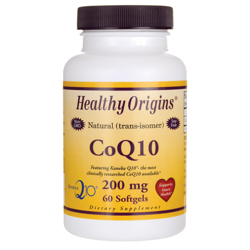 Натуральный (транс-изомерный) коэнзим Q10 Healthy Origins, 200 мг, 60 г.