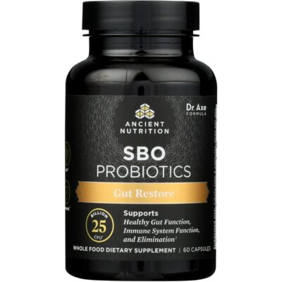 Пробиотики Ancient Nutrition Sbo для восстановления кишечника, 25 Миллиардов кое, 60 капсул