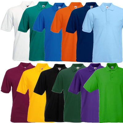 Fruit of the Loom Poloshirt 65/35 Pique Polo Shirt S M L XL XXL 3XL 4XL 5XL