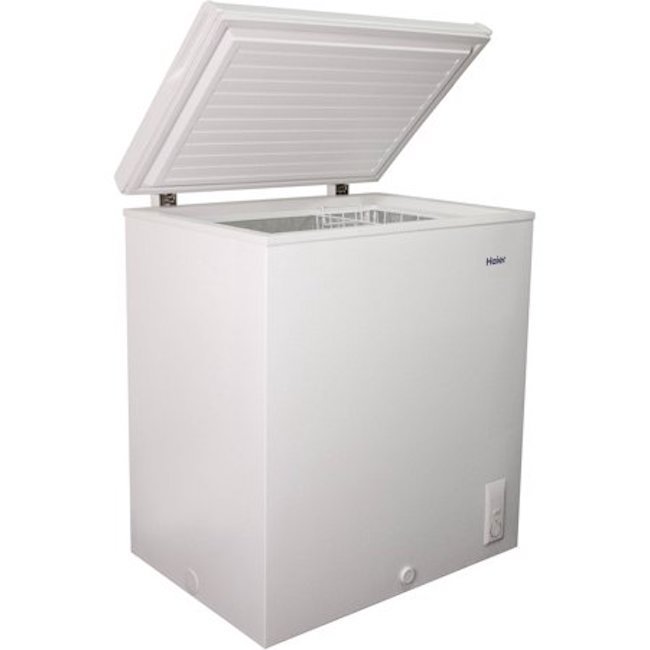 Freezer Chest Deep Food Storage Ice Freeze Small 5 Cu Ft Defrost Drain White