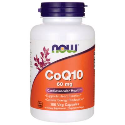 NOW Foods Coq10 60 мг 180 растительных капсул