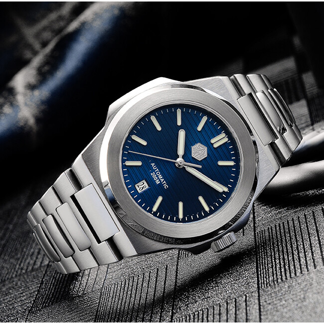Pre-owned San Martin Men Dive Watch Luxury Mens Automatic Watches 200m Waterproof Luminous