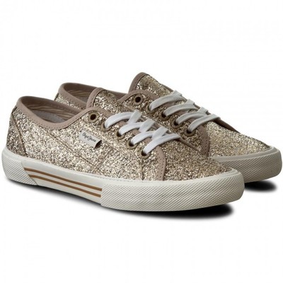 PEPE JEANS ABERLADY FLASH SHOE ZAPATOS PLS30498 099 ORO (PVP EN TIENDA 79EUR)