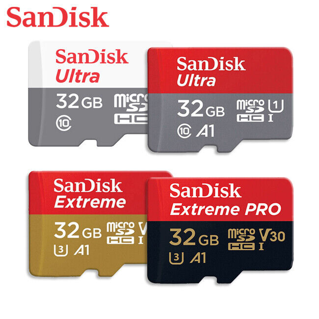 Sandisk Ultra / Extreme / Extreme Pro 32gb Uhs-i Microsdhc Memory Card For Phone