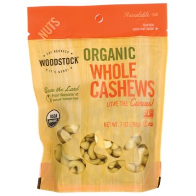 Натуральные цельные орехи кешью Woodstock Foods 7 унций
