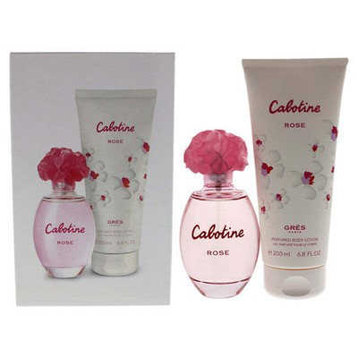 Cabotine Rose by Parfums Gres for Women - 2 Pc Gift Set 3.4oz EDT Spray, 6.8o...