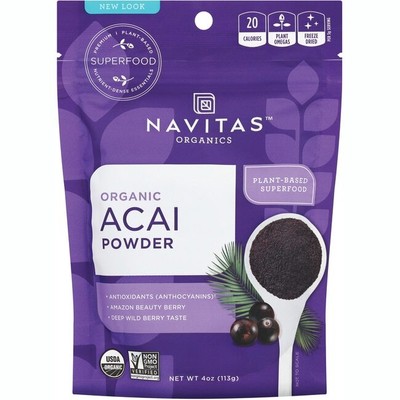 Органический порошок Navitas Organics Acia, 4 унции, упаковка