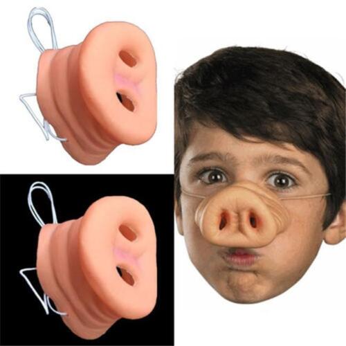 Pink Pig Nose Costume Hog Boar Snout Noses Rubber Joke Novelty Gag Gift CF:...