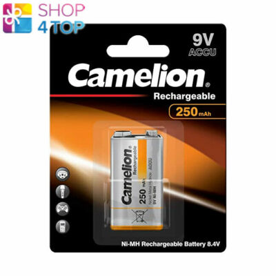CAMELION 9V HR22 RECHARGEABLE BATTERY ACCU 250mAh 1BL BATTERIES NI-MH ORANGE NEW