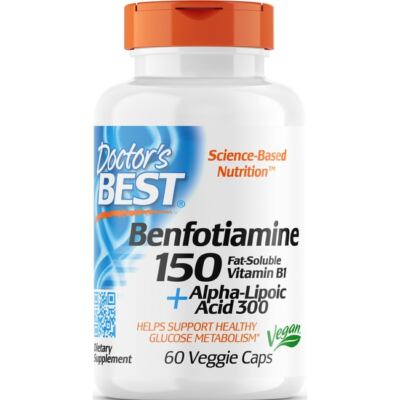 Doctors Best Бенфотиамин 150 + Альфа-липоевая кислота 300 60 растительных капсул