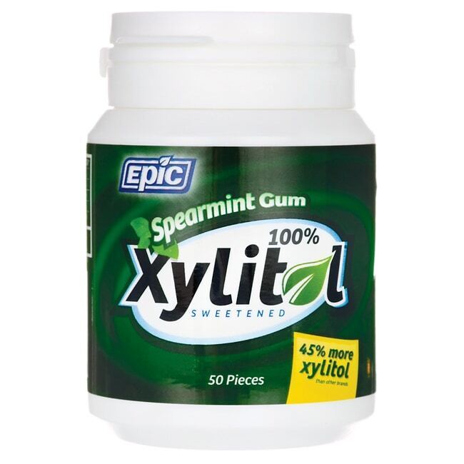 Epic Dental Xylitol Gum - Spearmint 50 Ct
