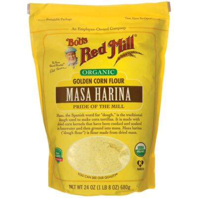 Кукурузная мука Bobs Red Mill Organic Masa Harina золотистого цвета, 24 унции