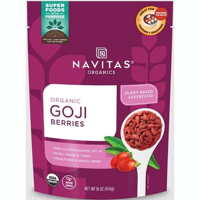 Navitas Organics Органические ягоды годжи, 16 унций, упаковка