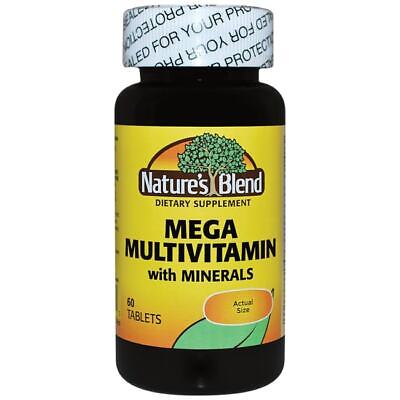 Мега мультивитамины с минералами Natures Blend, 60 таблеток