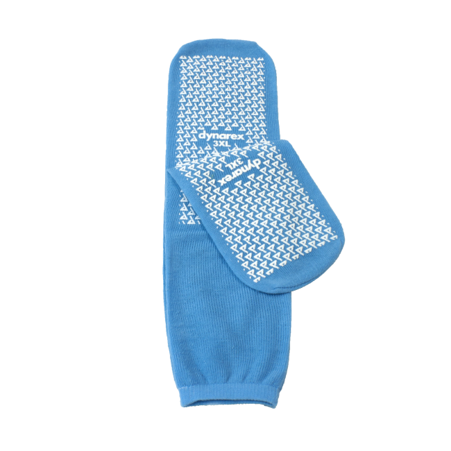 Double Sided Slipper Socks, 3XL, Light Blue