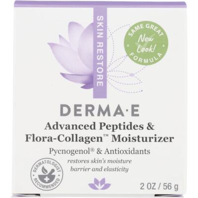 Увлажняющий крем Derma E с передовыми пептидами и флорой коллагена, 2 унции