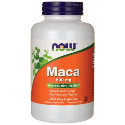 NOW Foods Мака 500 мг 250 растительных капсул