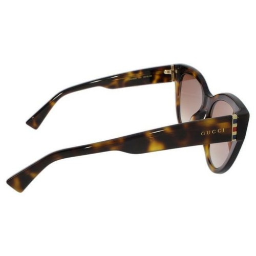 Pre-owned Gucci Cat Eye Women Sunglasses In Havana Frame W/red Gradient Lens Gg0460s 004