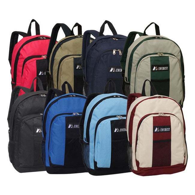 Mens School Bag 17-inch Two-tone Polyester Fabric Shoulder B