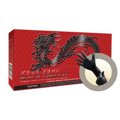 MICROFLEX MXBD-1002-PF Black Dragon Medium Latex Fulle Textured Gloves