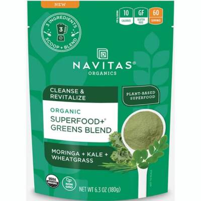 Navitas Organics Органическая смесь суперпродуктов + зелень, упаковка 6,3 унции