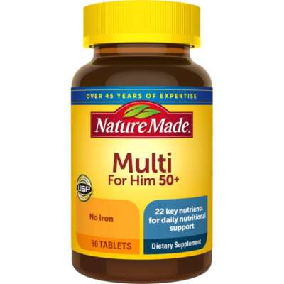 Nature Made Multi For Him 50+ без железа 90 таблеток