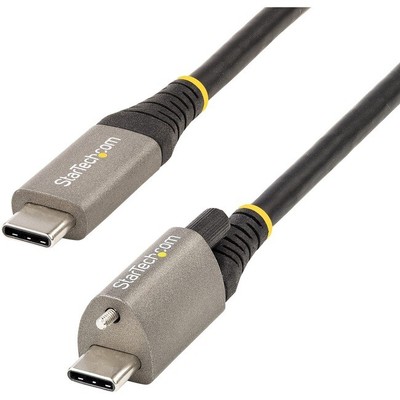 StarTech 3ft Top Single Screw Locking USB-C Cable Black USB31CCTLKV1M