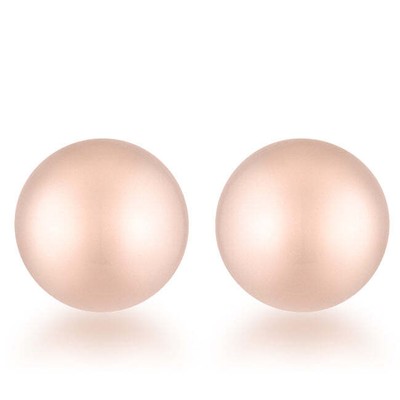 Julia Rose Gold Sphere Stud Earrings 