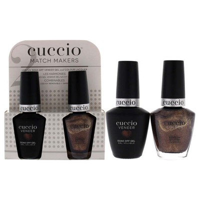 Cuccio Match Makers Set - Brownie Points by Cuccio for Women - 2 Pc 0.44oz Ve...