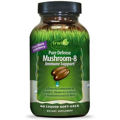 Irwin Naturals Pure Defense Mushroom-8 Иммунная поддержка 60 Sgels