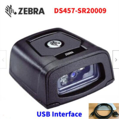 Zebra DS457-SR20009 1D/2D Fixed Mount Laser Reader Barcode Scanner  w/USB Cable