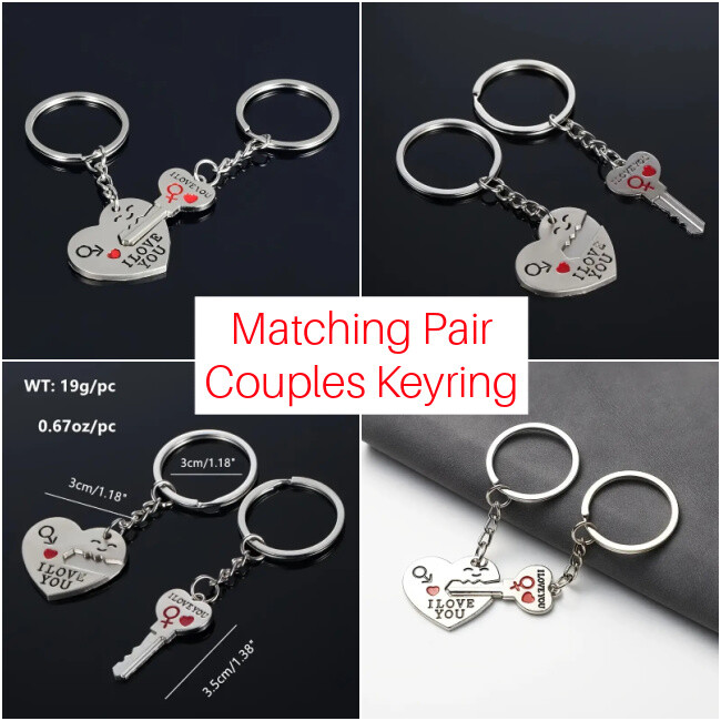 2pcs Set * Pair of Matching ?? I Love You ?? Keychain - Bag Charm - Key Ring