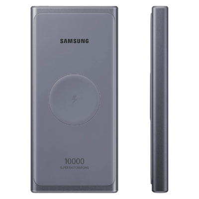 SAMSUNG 10 000mAh POWER BANK FAST CHARGE 25W USB C PORT CABLE GREY EB U3300X