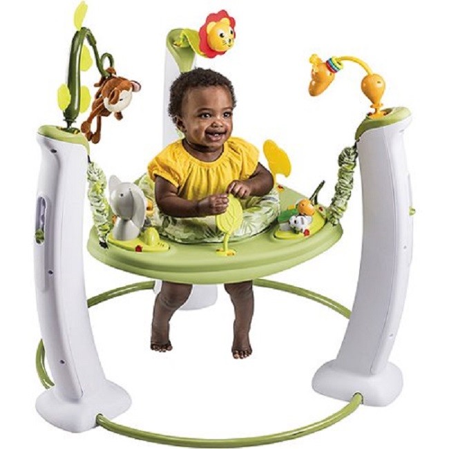 Evenflo Exersaucer Jump & Learn Stationary Jumper - Safari Friends
