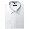 Mens Dress Shirt Plain White Modern Fit Wrinkle-Free Cotton Blend Amanti Spread