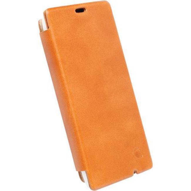 CUSTODIA CASE KRUSELL FLIPCOVER KIRUNA per NOKIA LUMIA 520 525 CAMEL MARRONE