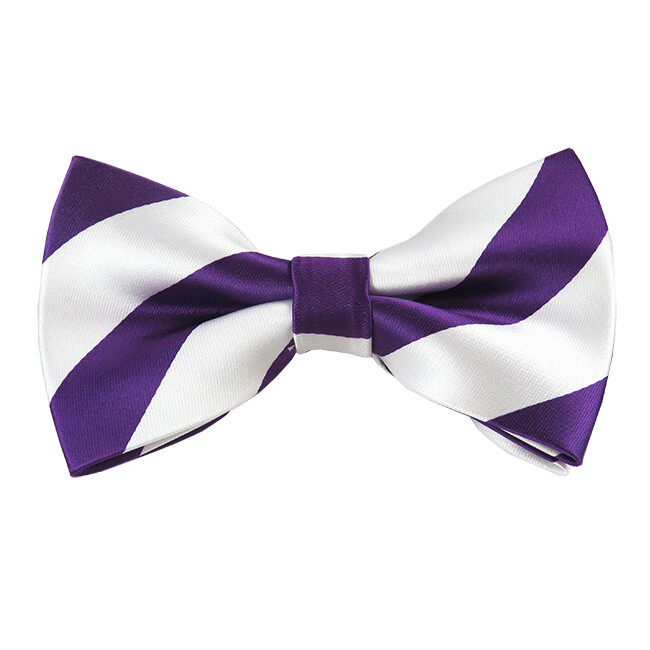 Romario Manzini® Men's collegiate Stripe Pre-Tied Bow Tie (23 colors)